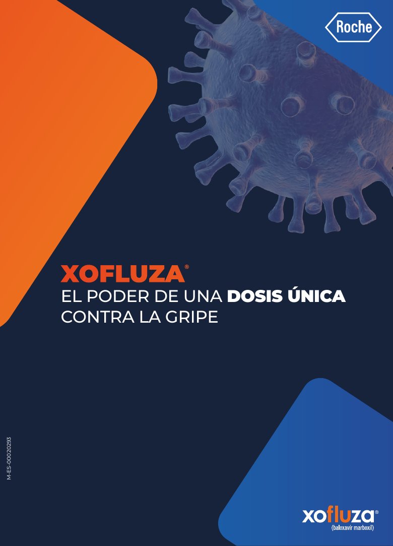 Portada del tríptico de Xofluza (baloxavir marboxil)
